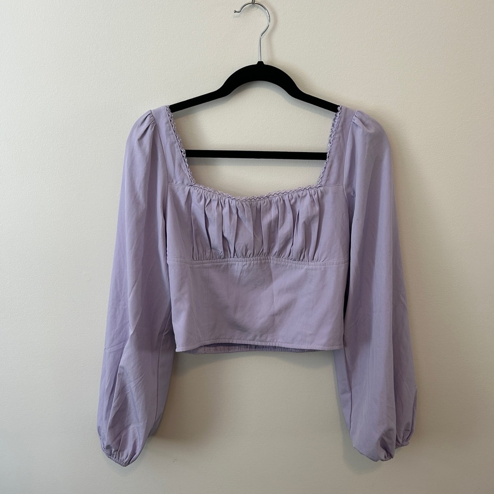 💜 2 for $30 / LA Hearts Lilac Square Neck Blouse